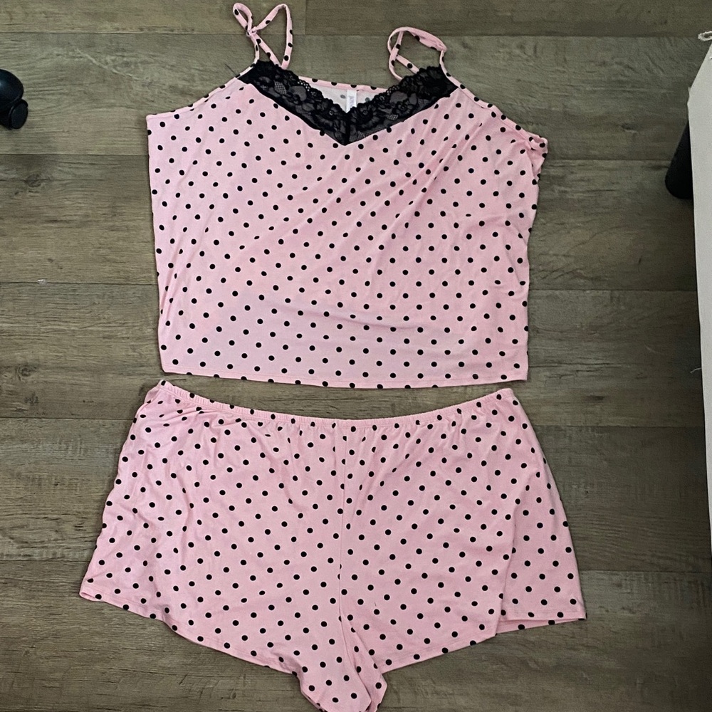 Pink Polka Dot Sleepwear Set